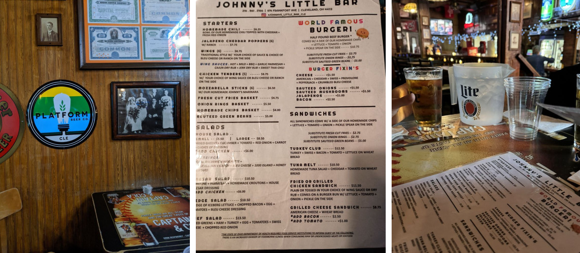 Menu - Johnny’s Little Bar